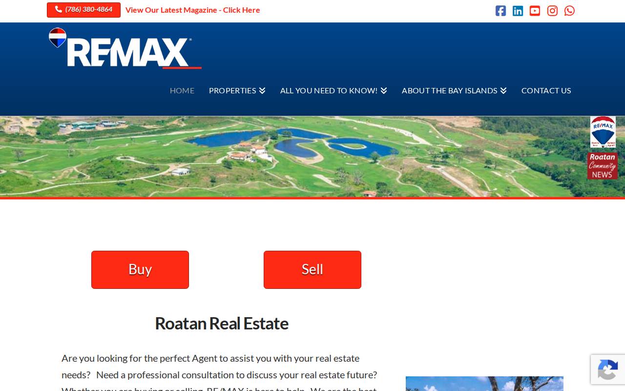RE/MAX - Roatan website