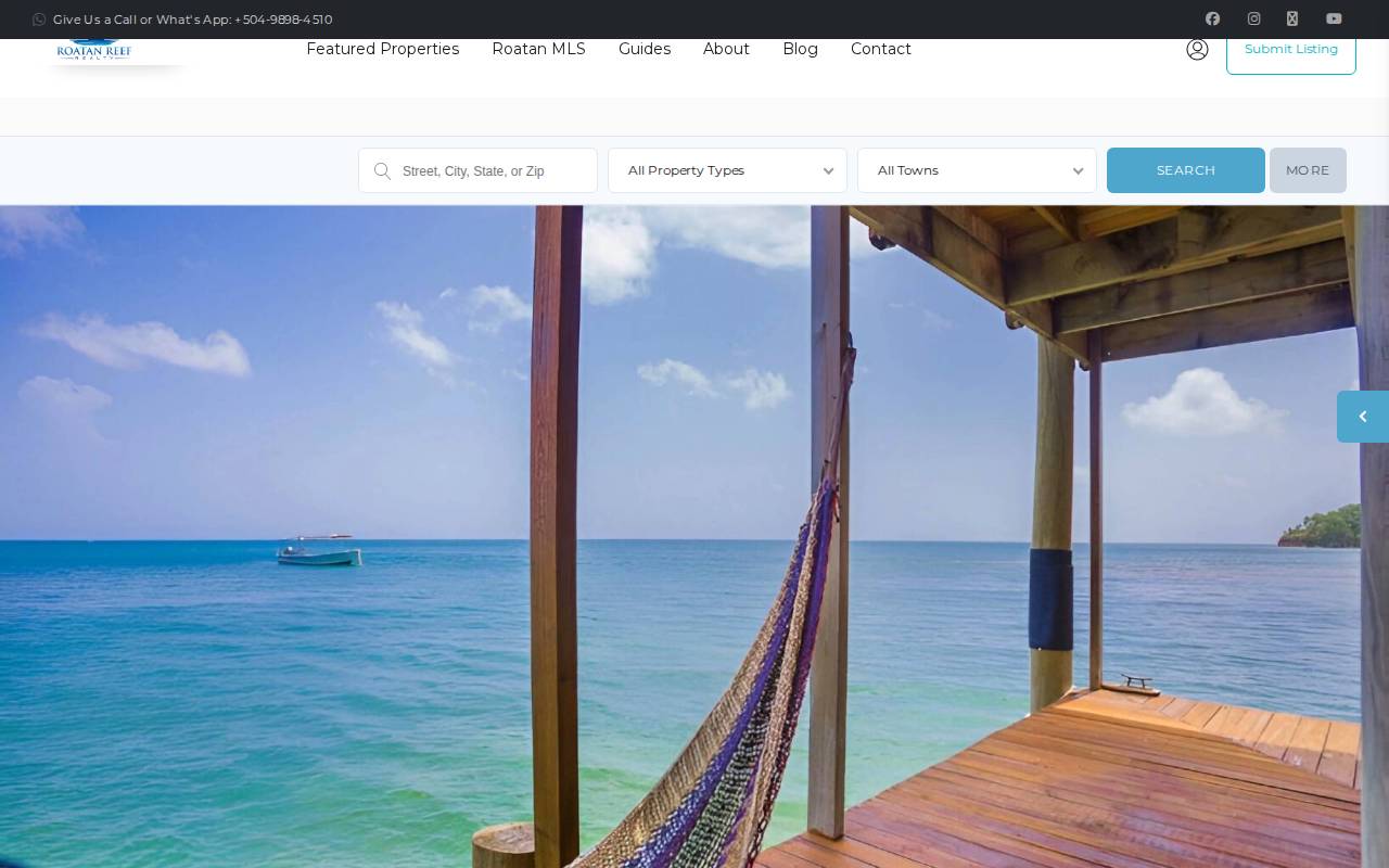 Roatan Reef Realty website