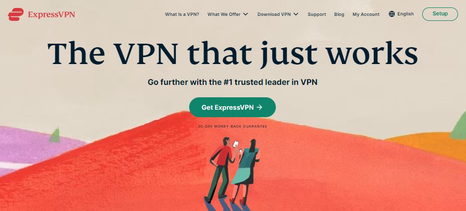 Image of express VPN webpaeg
